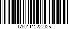 Código de barras (EAN, GTIN, SKU, ISBN): '17891112222035'