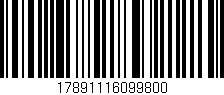 Código de barras (EAN, GTIN, SKU, ISBN): '17891116099800'