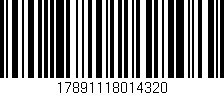 Código de barras (EAN, GTIN, SKU, ISBN): '17891118014320'