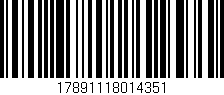 Código de barras (EAN, GTIN, SKU, ISBN): '17891118014351'