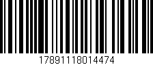 Código de barras (EAN, GTIN, SKU, ISBN): '17891118014474'