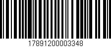Código de barras (EAN, GTIN, SKU, ISBN): '17891200003348'
