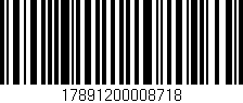Código de barras (EAN, GTIN, SKU, ISBN): '17891200008718'