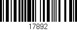 Código de barras (EAN, GTIN, SKU, ISBN): '17892'