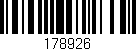 Código de barras (EAN, GTIN, SKU, ISBN): '178926'