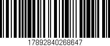 Código de barras (EAN, GTIN, SKU, ISBN): '17892840268647'