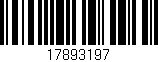 Código de barras (EAN, GTIN, SKU, ISBN): '17893197'