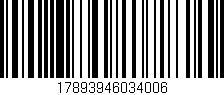 Código de barras (EAN, GTIN, SKU, ISBN): '17893946034006'