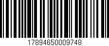 Código de barras (EAN, GTIN, SKU, ISBN): '17894650009748'