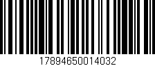 Código de barras (EAN, GTIN, SKU, ISBN): '17894650014032'