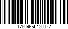 Código de barras (EAN, GTIN, SKU, ISBN): '17894650130077'