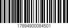 Código de barras (EAN, GTIN, SKU, ISBN): '17894900084501'