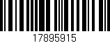 Código de barras (EAN, GTIN, SKU, ISBN): '17895915'