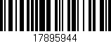 Código de barras (EAN, GTIN, SKU, ISBN): '17895944'