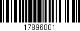 Código de barras (EAN, GTIN, SKU, ISBN): '17896001'