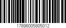 Código de barras (EAN, GTIN, SKU, ISBN): '17896005805012'