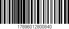 Código de barras (EAN, GTIN, SKU, ISBN): '17896012800840'