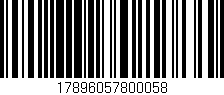 Código de barras (EAN, GTIN, SKU, ISBN): '17896057800058'