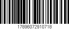 Código de barras (EAN, GTIN, SKU, ISBN): '17896072910718'