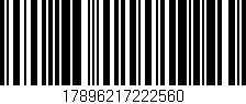 Código de barras (EAN, GTIN, SKU, ISBN): '17896217222560'
