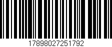 Código de barras (EAN, GTIN, SKU, ISBN): '17898027251792'
