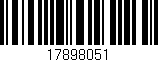 Código de barras (EAN, GTIN, SKU, ISBN): '17898051'
