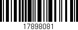 Código de barras (EAN, GTIN, SKU, ISBN): '17898081'