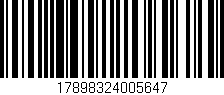 Código de barras (EAN, GTIN, SKU, ISBN): '17898324005647'