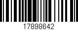 Código de barras (EAN, GTIN, SKU, ISBN): '17898642'