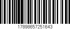 Código de barras (EAN, GTIN, SKU, ISBN): '17898657251643'