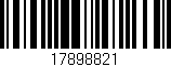 Código de barras (EAN, GTIN, SKU, ISBN): '17898821'