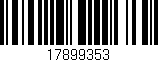 Código de barras (EAN, GTIN, SKU, ISBN): '17899353'