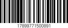 Código de barras (EAN, GTIN, SKU, ISBN): '17899771500891'