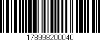 Código de barras (EAN, GTIN, SKU, ISBN): '178998200040'