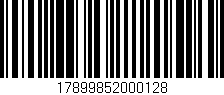 Código de barras (EAN, GTIN, SKU, ISBN): '17899852000128'