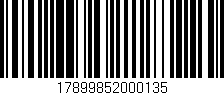 Código de barras (EAN, GTIN, SKU, ISBN): '17899852000135'