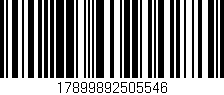 Código de barras (EAN, GTIN, SKU, ISBN): '17899892505546'