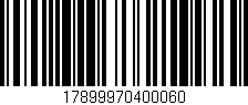 Código de barras (EAN, GTIN, SKU, ISBN): '17899970400060'