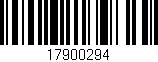 Código de barras (EAN, GTIN, SKU, ISBN): '17900294'