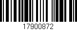 Código de barras (EAN, GTIN, SKU, ISBN): '17900872'