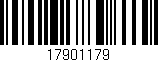 Código de barras (EAN, GTIN, SKU, ISBN): '17901179'