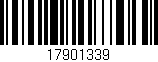 Código de barras (EAN, GTIN, SKU, ISBN): '17901339'
