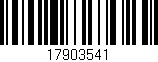 Código de barras (EAN, GTIN, SKU, ISBN): '17903541'