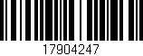 Código de barras (EAN, GTIN, SKU, ISBN): '17904247'