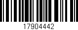 Código de barras (EAN, GTIN, SKU, ISBN): '17904442'