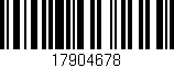 Código de barras (EAN, GTIN, SKU, ISBN): '17904678'