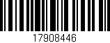 Código de barras (EAN, GTIN, SKU, ISBN): '17908446'