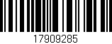 Código de barras (EAN, GTIN, SKU, ISBN): '17909285'