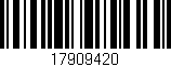 Código de barras (EAN, GTIN, SKU, ISBN): '17909420'