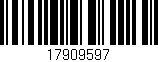Código de barras (EAN, GTIN, SKU, ISBN): '17909597'